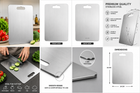 Premium Stainless Steel Chopping Board | Double-Sided Anti-Slip Cutting Board for Kitchen | Rust-Resistant, Hygienic & Easy to Clean thumbnail 2